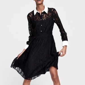 Zara Black and White Lace Dress